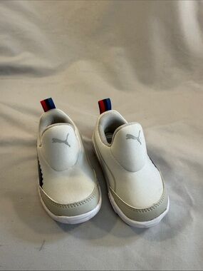 Puma X BMW - NWOT Kids White Slip-On Sneakers